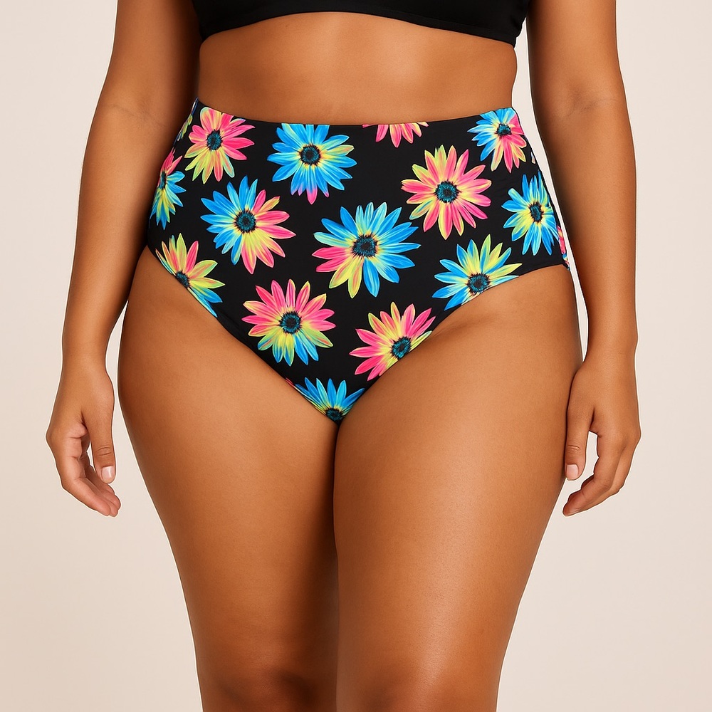 California Waves High-Waisted Bikini Bottoms Size 20/22 NWT
